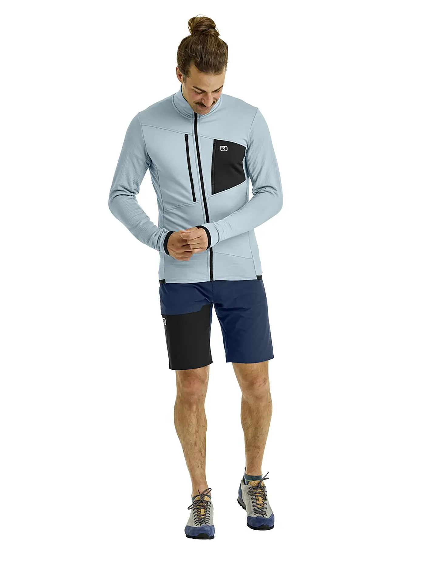 ORTOVOX | Herren Fleecejacke Grid | hellblau